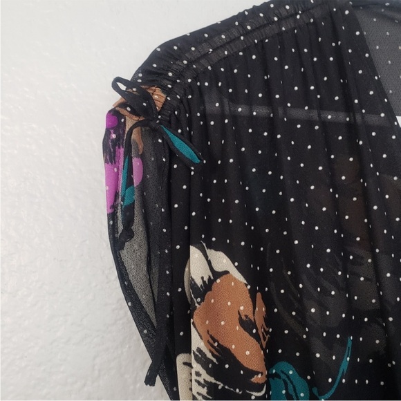 Vintage Black Floral Women's Dress - Picture 12 of 12